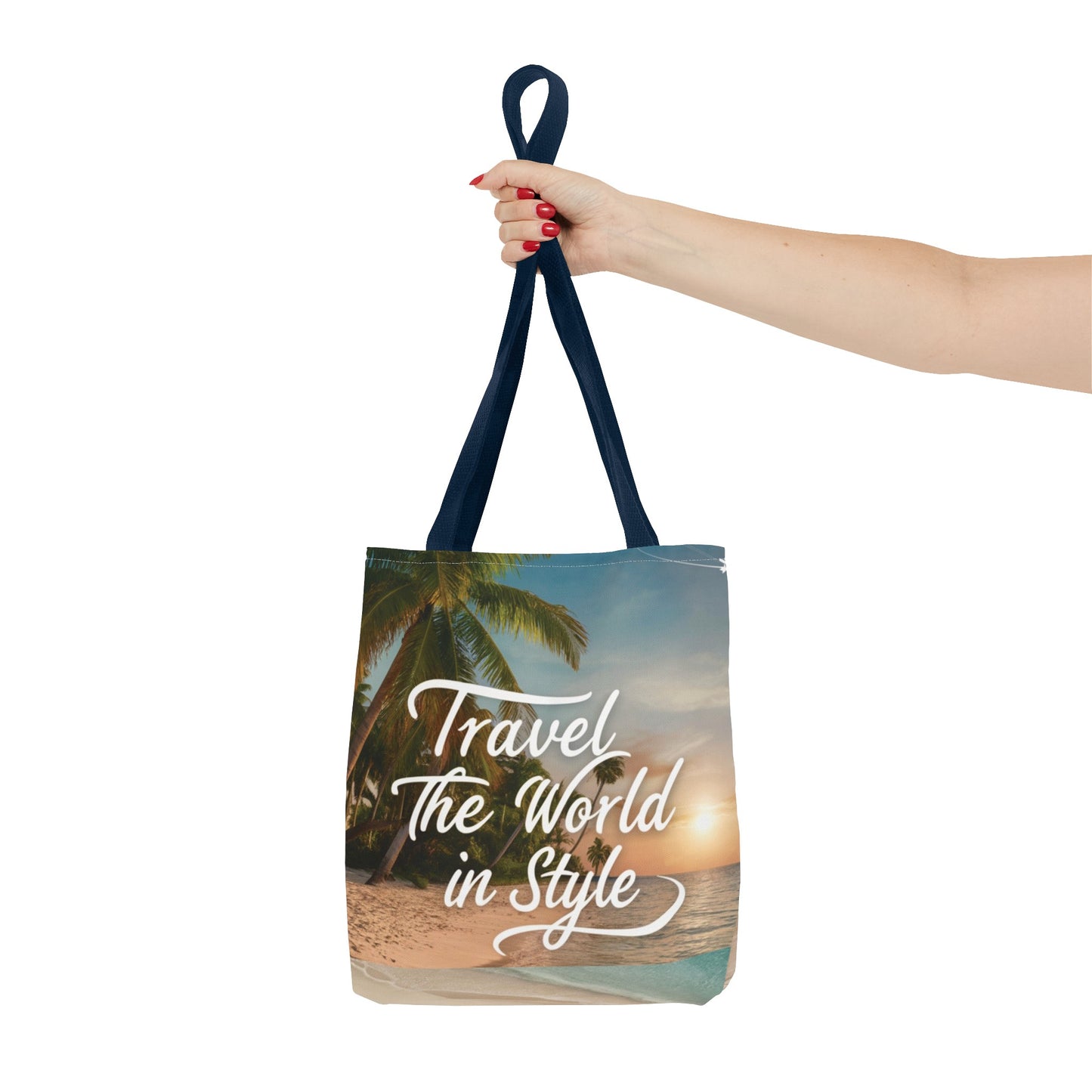 Custom-Printed Tote Bags - Durable and Stylish with Multiple Handle Colors and Sizes | High-End Dye Sublimation Prints | "NouranTrips.shop"
(AOP)