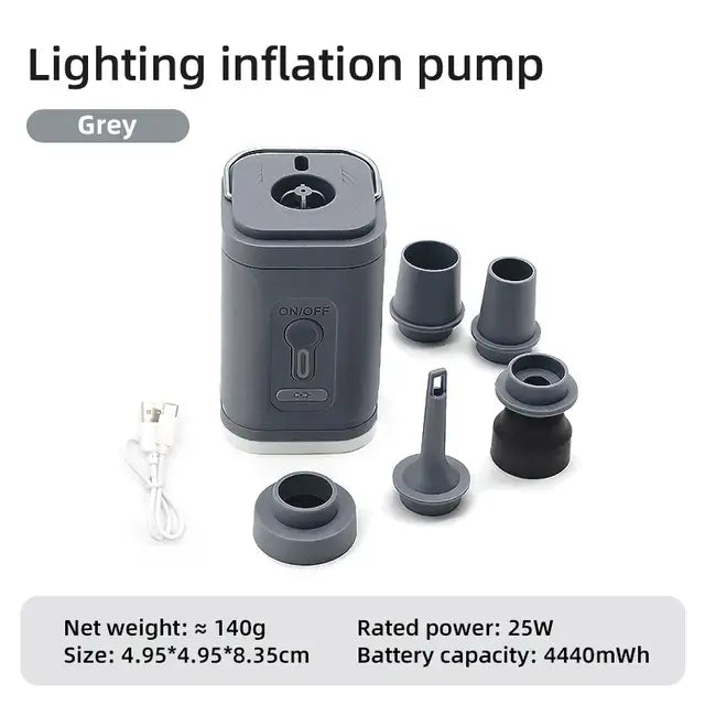 Portable Wireless Electric Air Pump – Rechargeable and Lightweight Inflator/Deflator for Inflatables