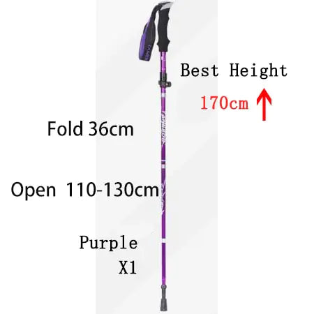 Foldable Outdoor Trekking Pole – Lightweight Adjustable Hiking Stick for Camping and Walking