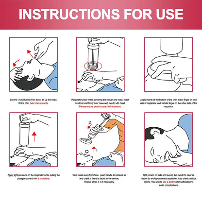Home Travel Choking Rescue Device Anti-Choking Adult Children Airway Assist Suction Tool Simple Asphyxia Emergency First Aid Kit
