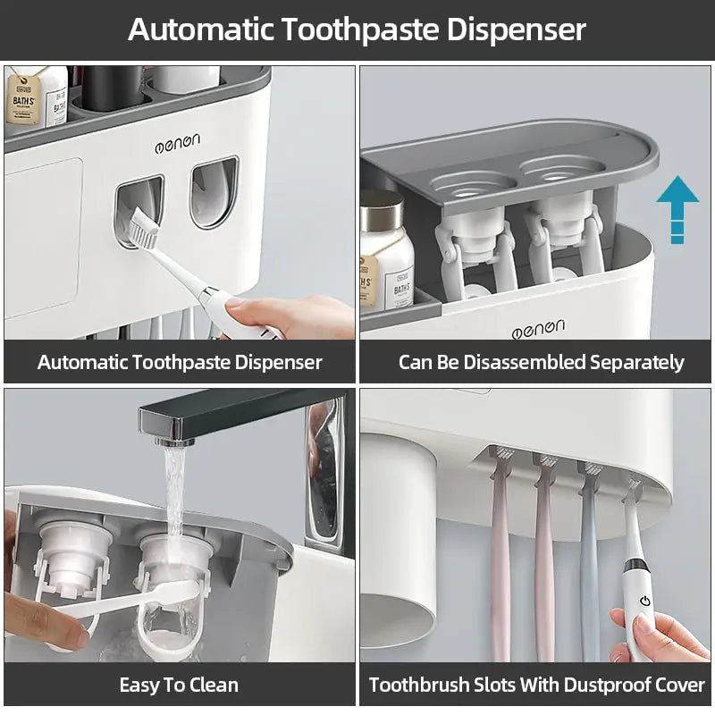 Magnetic Inverted Toothbrush Holder | Hygienic &amp; Space-Saving Design [Free Shipping]
