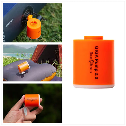 GIGA Pump 2.0 Mini Air Pump – Portable Electric Inflator, Deflator, and Lantern with 5 Nozzles