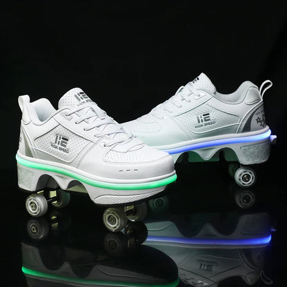 Shining Roller Skate Shoes – Stylish, Versatile, and Fun Footwear for Walking and Skating