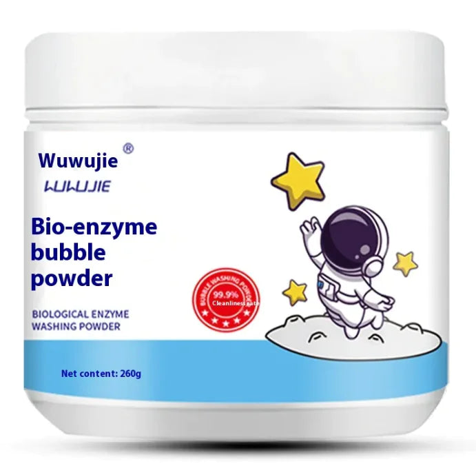 Biological Enzyme Laundry Bubble Powder 260g Stain Removal Strong Bleacher Yellow Removing Whitening