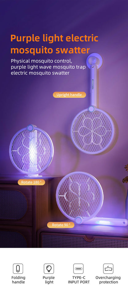 Folding USB Electric Mosquito Swatter Home Mosquito-lured Lamp