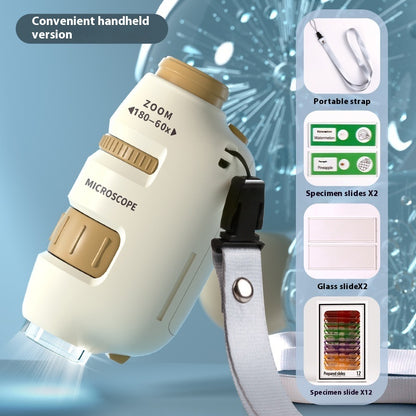 Portable Children's Microscope 200 Times HD Scientific Experiment Suit