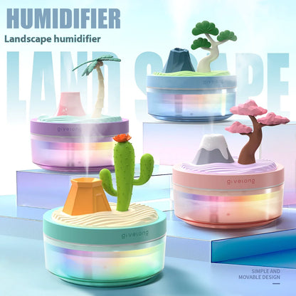 USB Small Humidifier with Night Lamp – Unique Vase and Animal Designs
