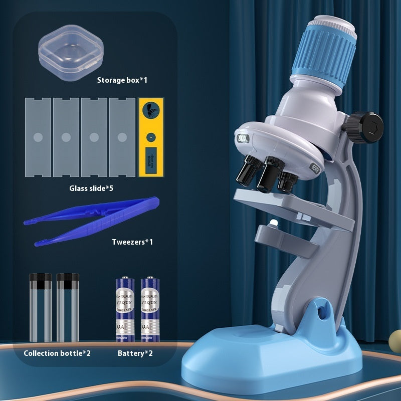 Microscope 1200 Times Professional Scientific Equipment Elementary School Educational Toys