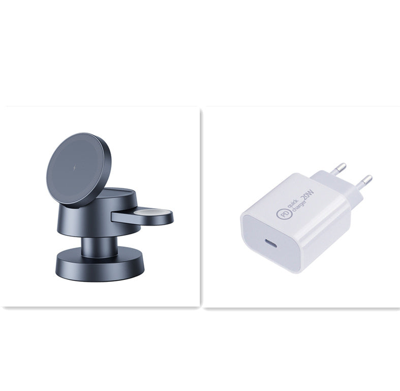 Small Night Lamp with Three-in-One Magnetic Wireless Charger