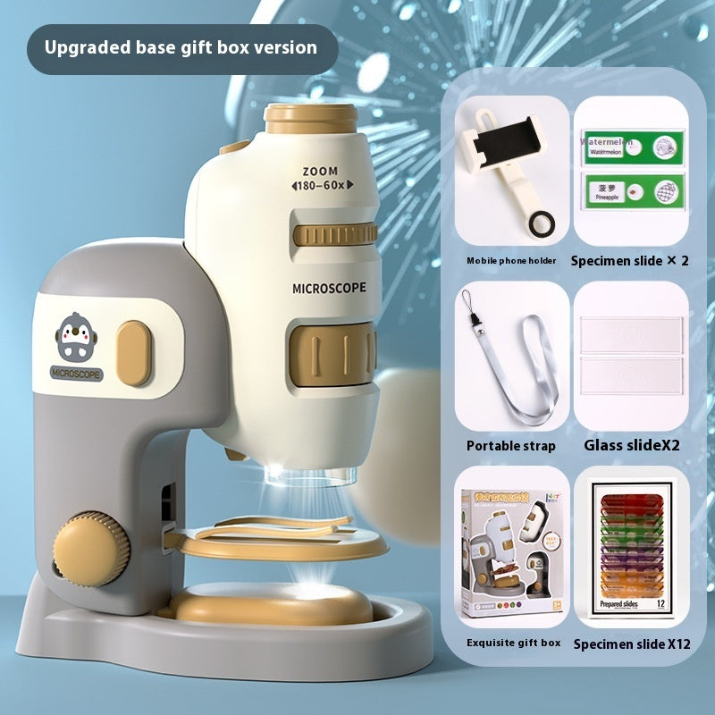 Portable Children's Microscope 200 Times HD Scientific Experiment Suit
