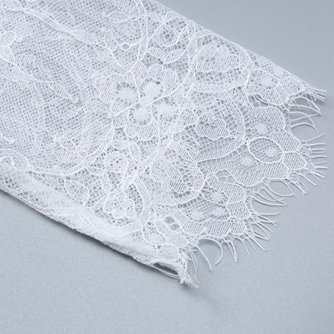 فستان ماكسي أنيق عتيق من الدانتيل بأكمام طويلة