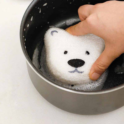Household Cartoon Stain Remover Bear Sponge