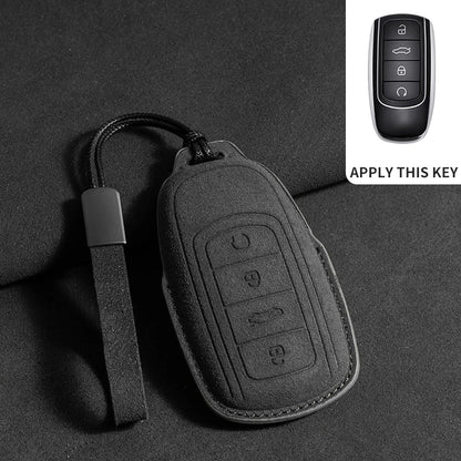 Suede Car Protector Cover Remote Fob Holder chain For Chery Tiggo 8 Arrizo 5 7 Pro Eq7 5x 3x Tiggo 7 Gx Pro 2020