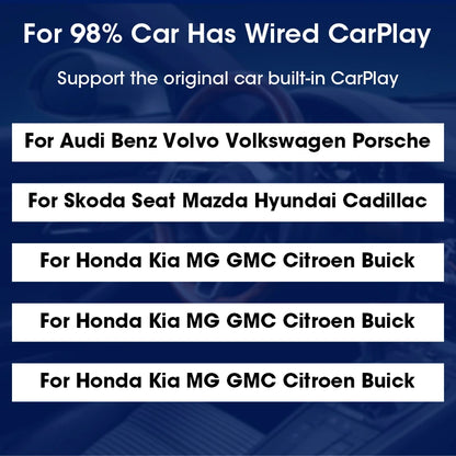 NEW Mini Box Wired To Wireless CarPlay Android Auto Wireless Adapter Plug And Play Universal