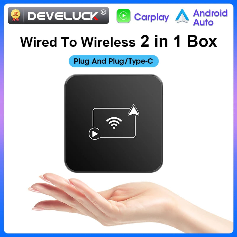 NEW Mini Box Wired To Wireless CarPlay Android Auto Wireless Adapter Plug And Play Universal