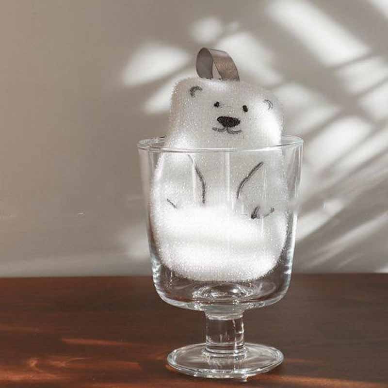 Household Cartoon Stain Remover Bear Sponge