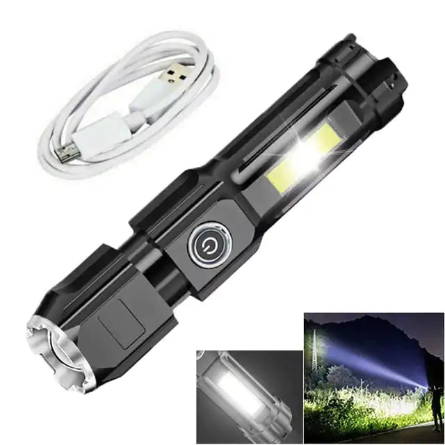 LED Portable Flashlight – High-Lumen, Waterproof, and Rechargeable Torch