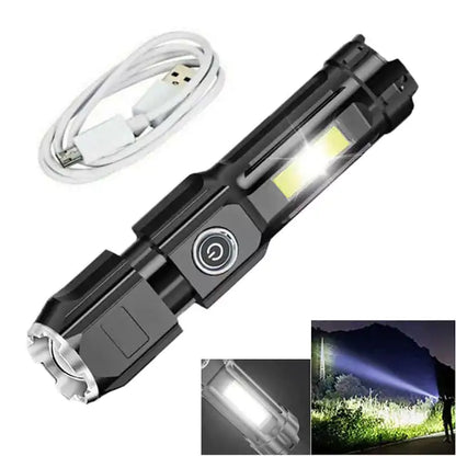 LED Portable Flashlight – High-Lumen, Waterproof, and Rechargeable Torch
