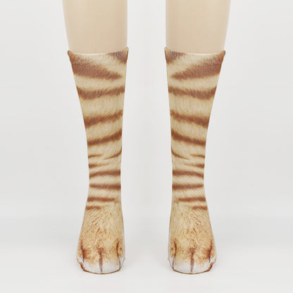 3D Animal Foot Print Socks Printed Socks