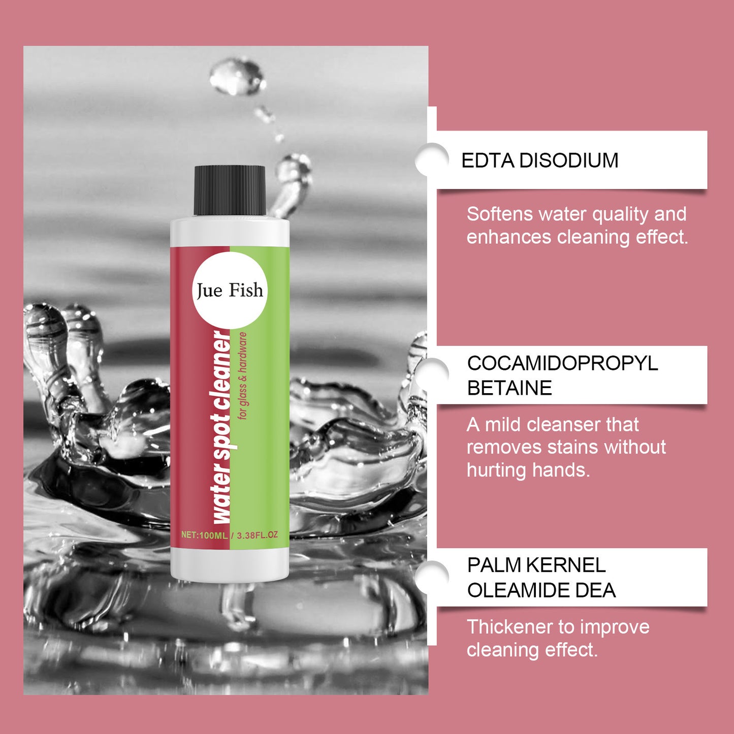 Bathroom Glass Water Stain Cleaning Remover