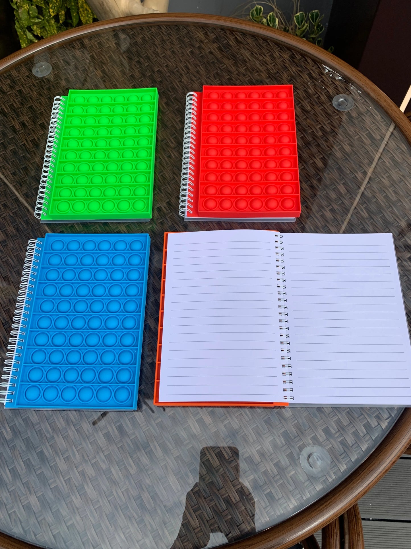 Pop-It Push Bubble Fidget Toy Pencil Case and Notebook Set – Stress Relief Stationery for Kids and Adults