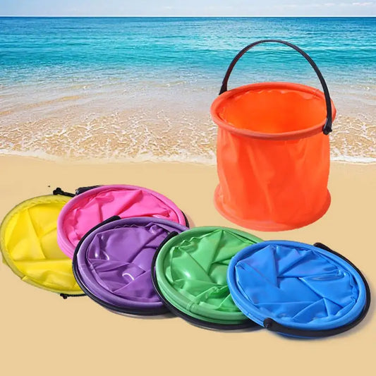 Foldable Beach Bucket – Collapsible Sand Pail for Kids and Adults