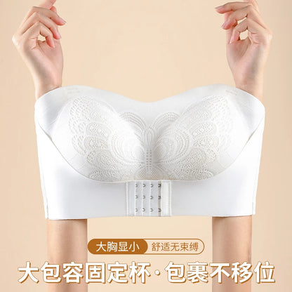 Plus Size Front Button Underwear Women's Non-Steel Ring Bras Sexy Fitted Top Gathering Sports Comfort Seamless Tank Tops 5XL 6XL