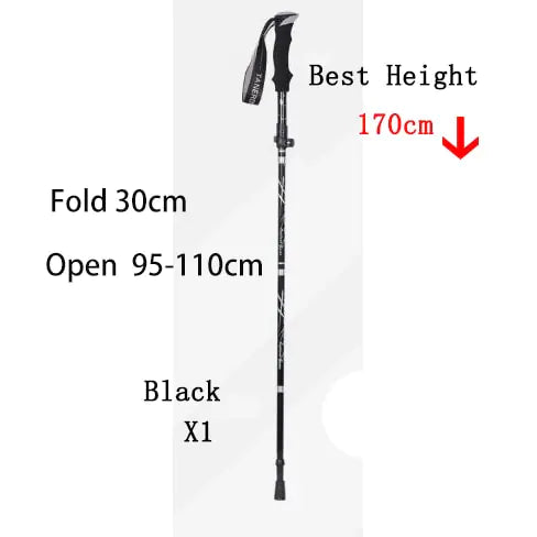 Foldable Outdoor Trekking Pole – Lightweight Adjustable Hiking Stick for Camping and Walking