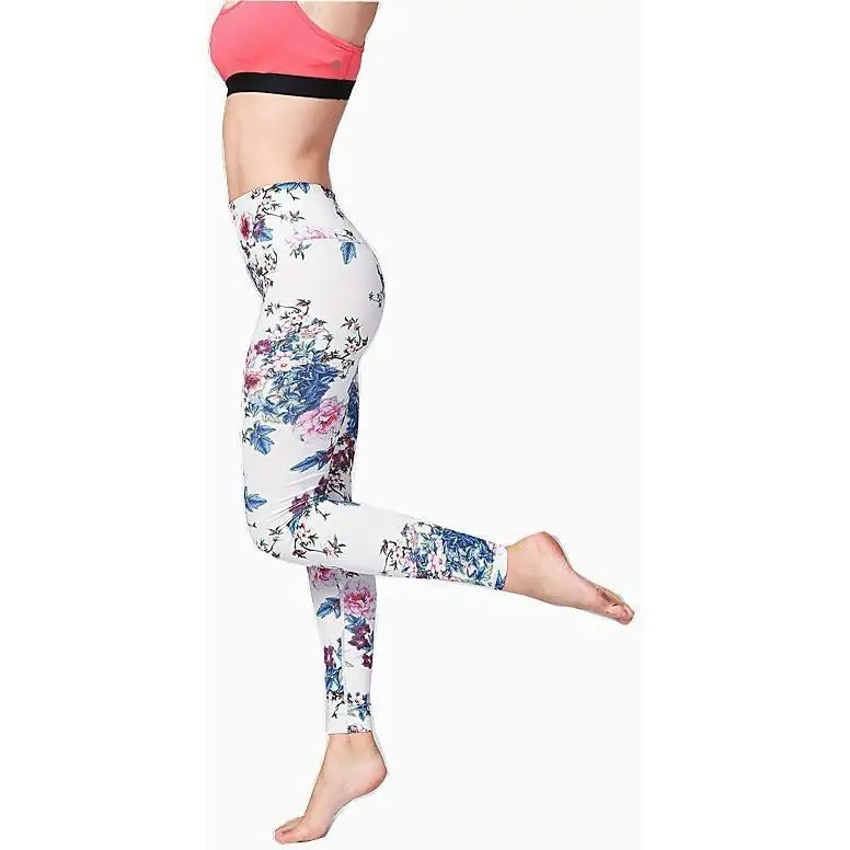 بنطال ضيق بطبعة زهور عتيقة