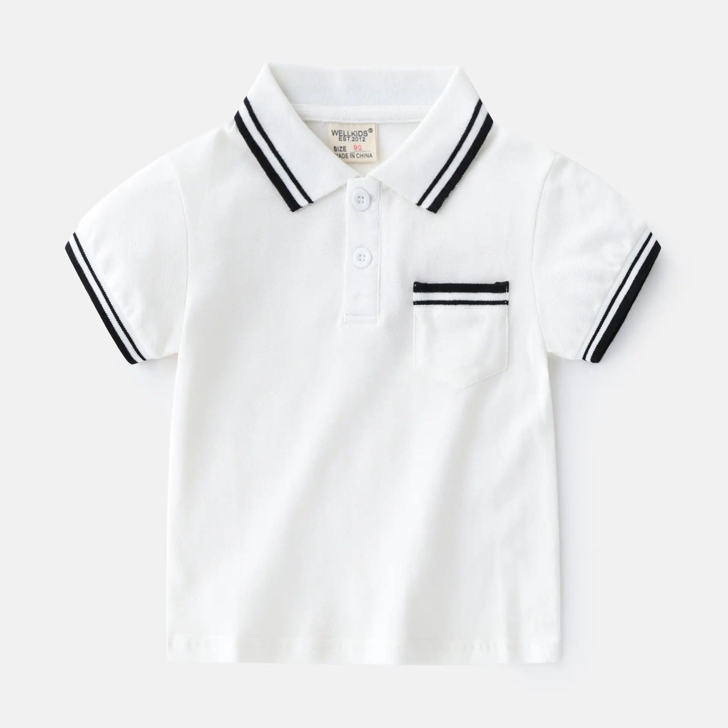 Boys' Summer Cotton T-Shirt – Short Sleeve Polo Style for Ages 3-8