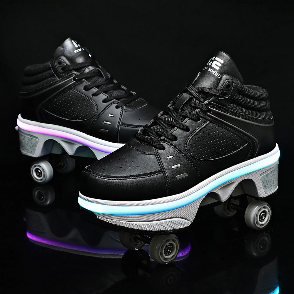 Shining Roller Skate Shoes – Stylish, Versatile, and Fun Footwear for Walking and Skating