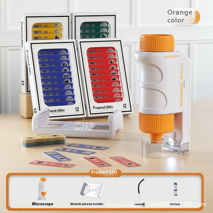 Microscope 1200 Times Professional Scientific Equipment Elementary School Educational Toys