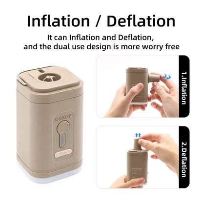 Portable Wireless Electric Air Pump – Rechargeable and Lightweight Inflator/Deflator for Inflatables