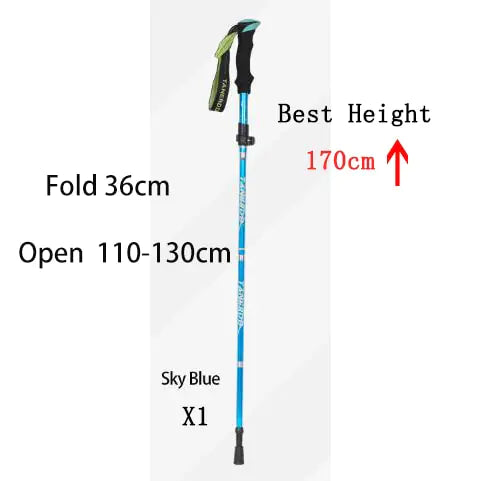 Foldable Outdoor Trekking Pole – Lightweight Adjustable Hiking Stick for Camping and Walking