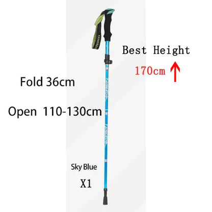 Foldable Outdoor Trekking Pole – Lightweight Adjustable Hiking Stick for Camping and Walking