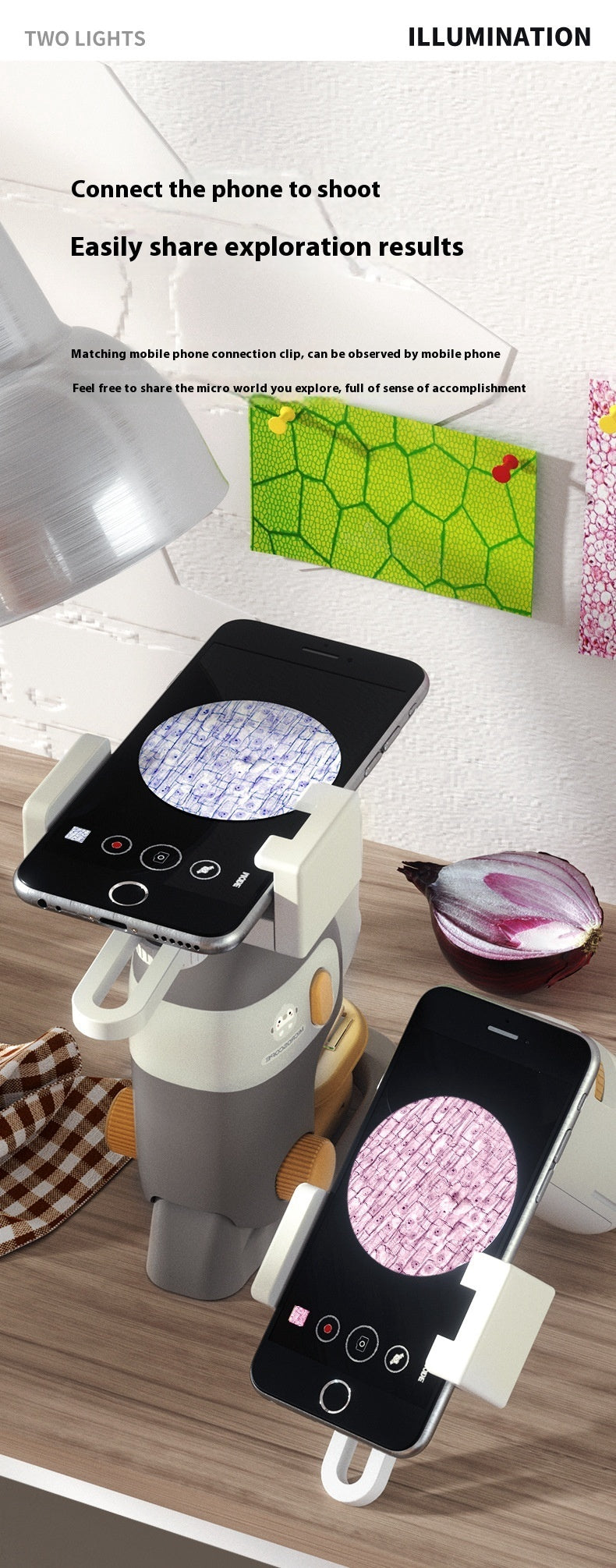 Portable Children's Microscope 200 Times HD Scientific Experiment Suit