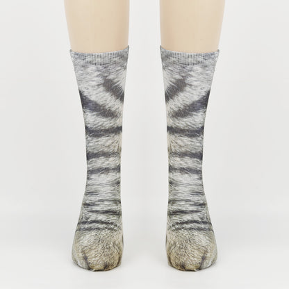 3D Animal Foot Print Socks Printed Socks