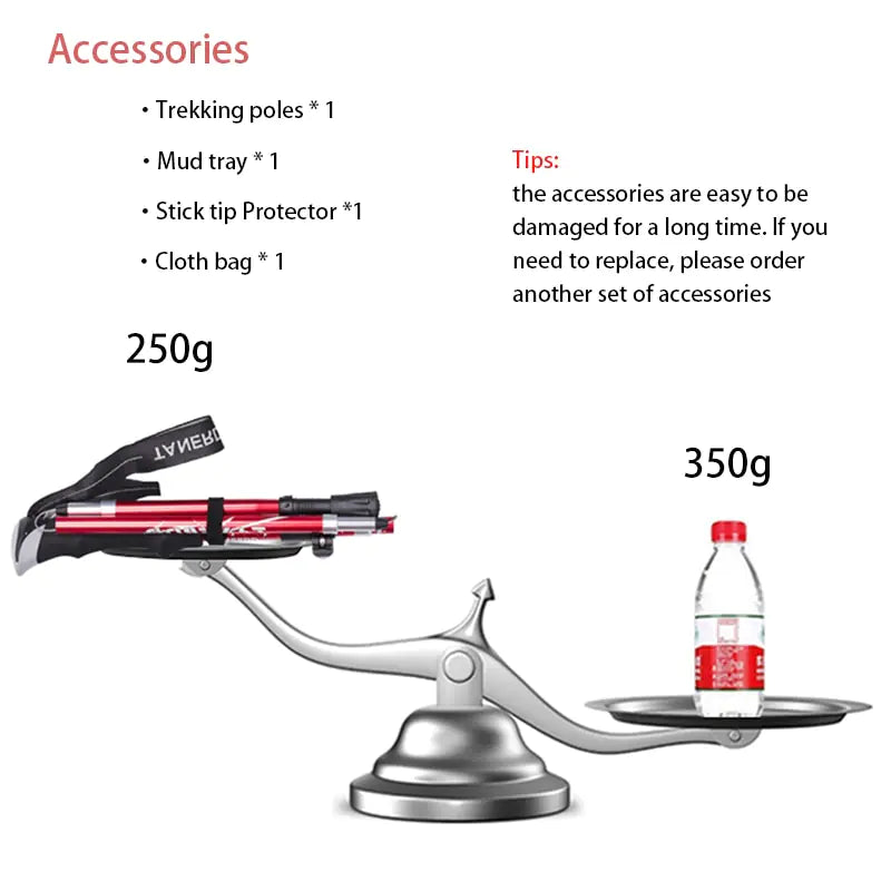 Foldable Outdoor Trekking Pole – Lightweight Adjustable Hiking Stick for Camping and Walking