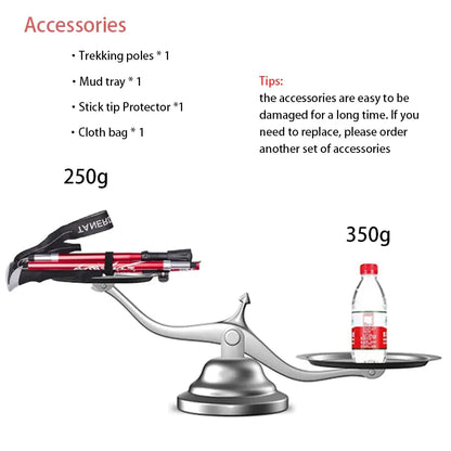 Foldable Outdoor Trekking Pole – Lightweight Adjustable Hiking Stick for Camping and Walking