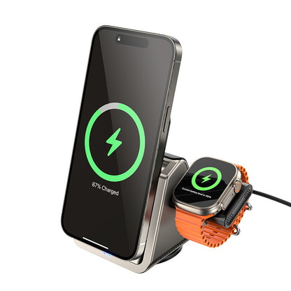 3-in-1 Magnetic Wireless Charger – Fast Charging Station for Phone, Watch & Earbuds