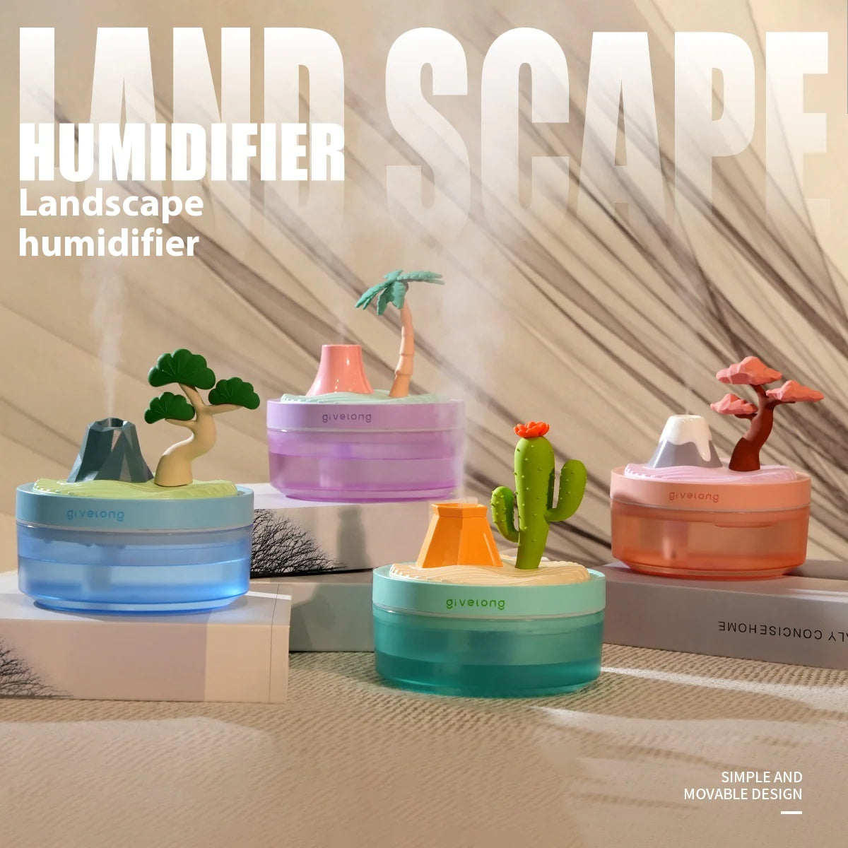 USB Small Humidifier with Night Lamp – Unique Vase and Animal Designs