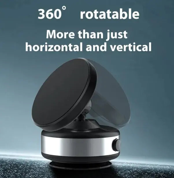 Magnetic Car Phone Holder – Upgraded Vacuum Adsorption with 360° Rotation