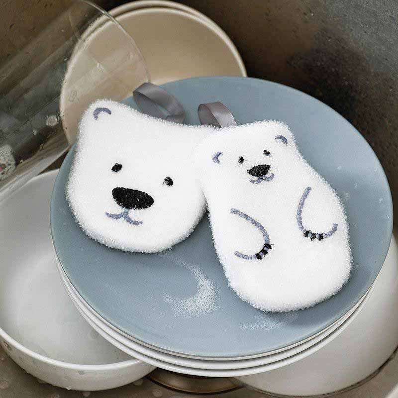 Household Cartoon Stain Remover Bear Sponge