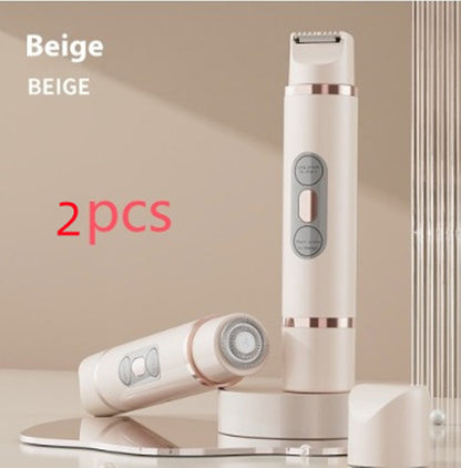 Dual-Head Electric Shaver Painless Women's Epilator Bikini Hair Removal Device Automatic Hair Trimmer Underarm Facial Lips Leg