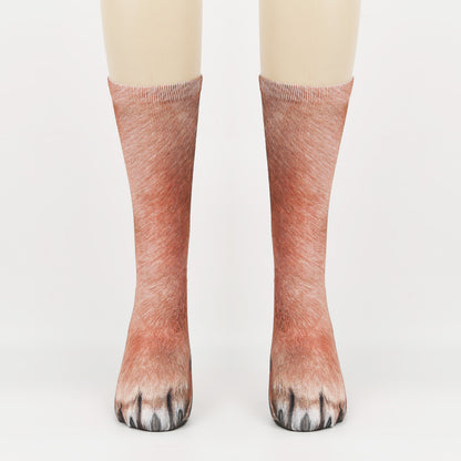 3D Animal Foot Print Socks Printed Socks