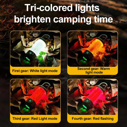 Multi Functional Camping Light Outdoor LED Night Riding Light Rechargeable Flashlight Night Light Waterproof Travel Light