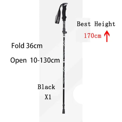 Foldable Outdoor Trekking Pole – Lightweight Adjustable Hiking Stick for Camping and Walking