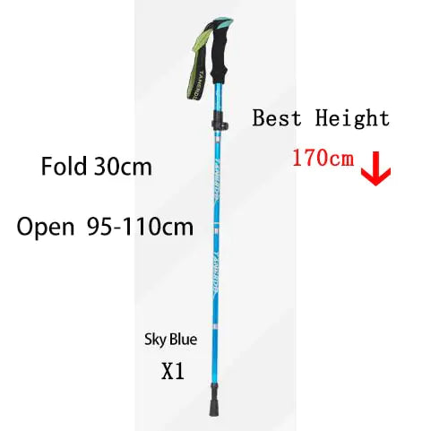 Foldable Outdoor Trekking Pole – Lightweight Adjustable Hiking Stick for Camping and Walking
