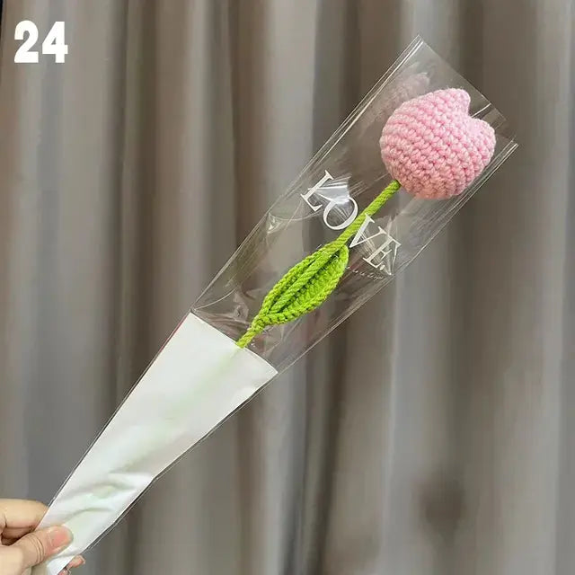 Hand-Knitted Fake Flower