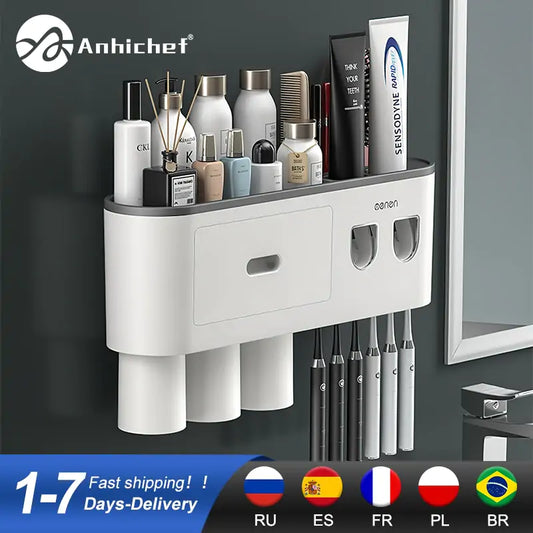 Magnetic Inverted Toothbrush Holder | Hygienic &amp; Space-Saving Design [Free Shipping]